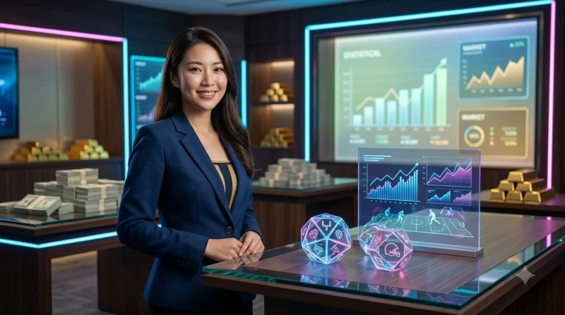 Ảnh minh họa các điểm cần nhớ về mức cược tài xỉu với biểu đồ ngưỡng đặt cược trừu tượng