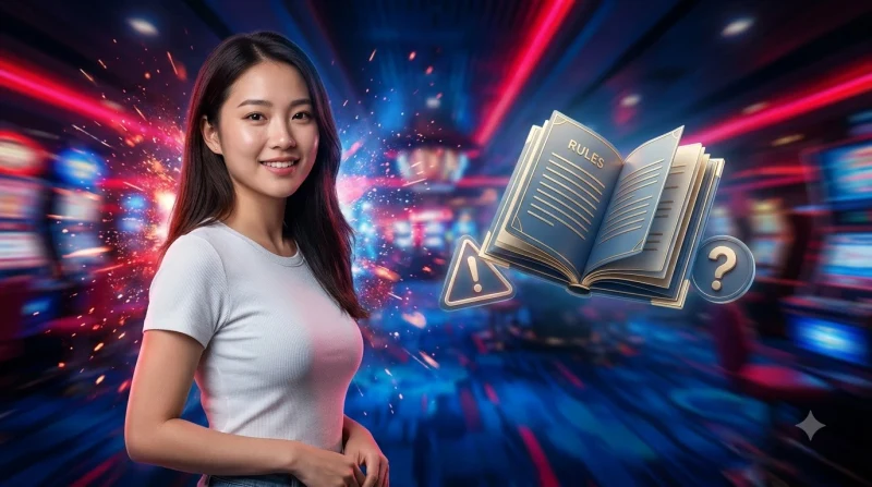 Bàn baccarat với chip và lá bài bị đặt sai vị trí, ánh sáng đỏ cảnh báo những sai lầm thường gặp