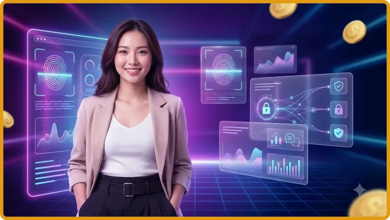 Biểu tượng bảo vệ tài khoản khỏi các mối đe dọa trên không gian mạng