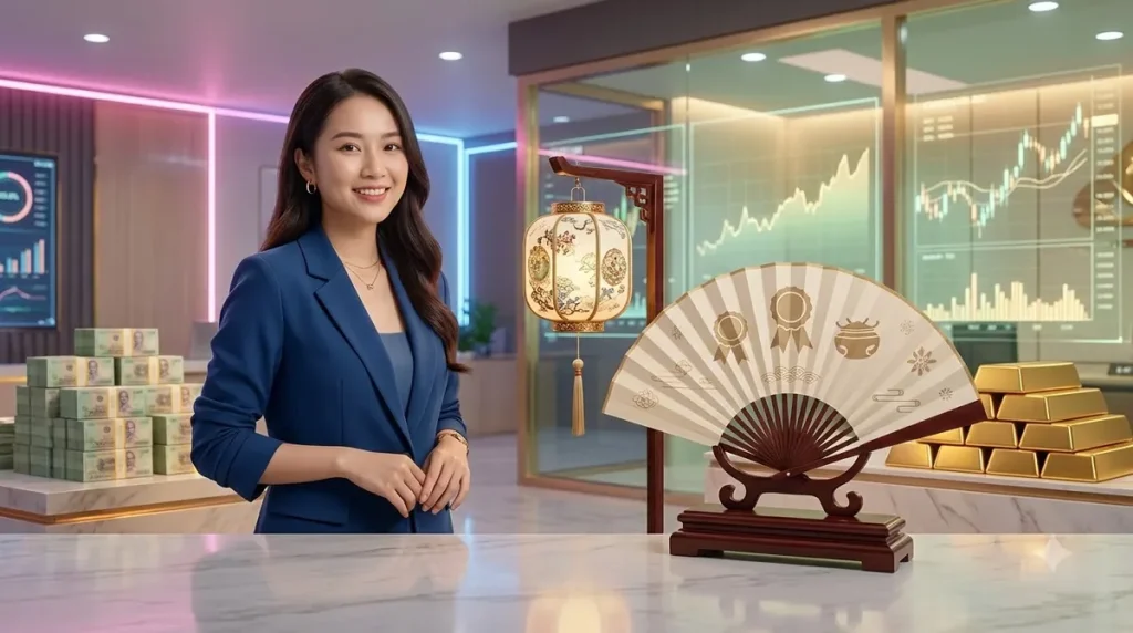 Người chơi đá gà sử dụng máy tính trong không gian hiện đại