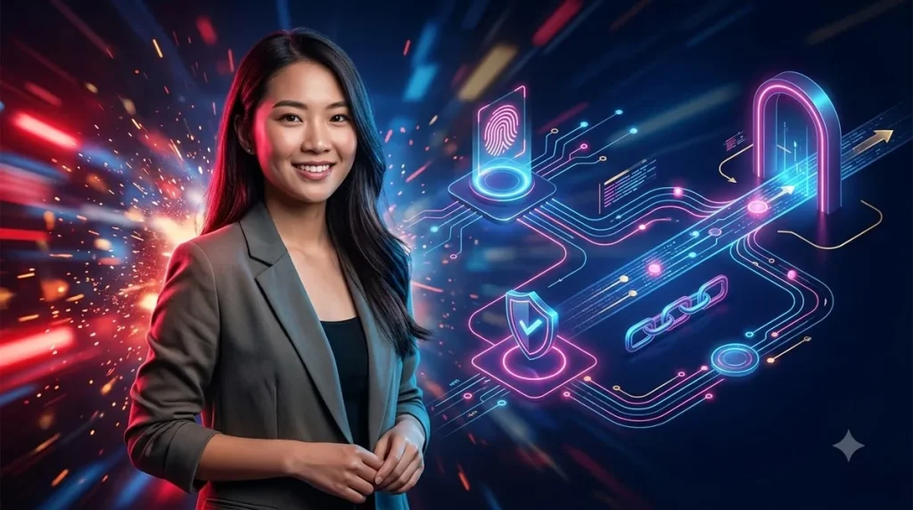 Biểu tượng bảo mật trong quy trình tạo tài khoản