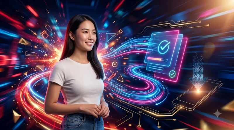 Hai smartphone chạy Android và iOS cạnh nhau với giao diện ứng dụng phát sáng