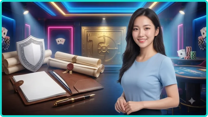 Minh họa khái niệm miễn trừ trách nhiệm ALO789 với tài liệu pháp lý và biểu tượng lá chắn