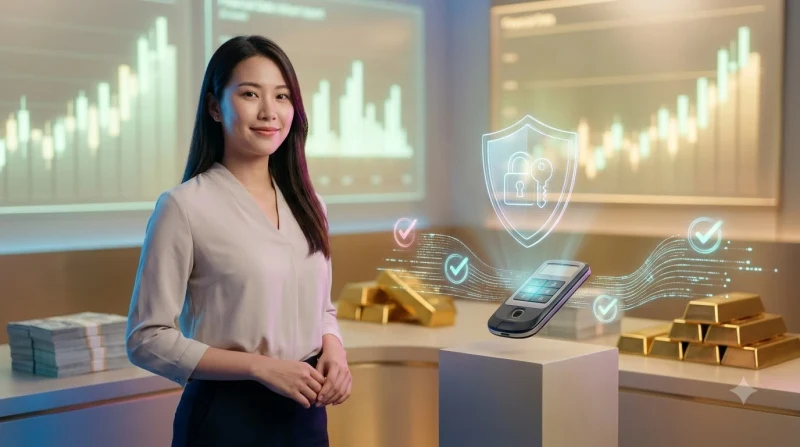 Minh họa quy trình truy cập vào một nền tảng trực tuyến một cách an toàn qua trình duyệt