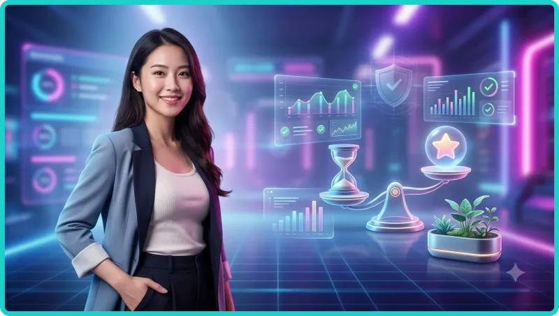 Minh họa về sự cân bằng giữa giải trí và kiểm soát rủi ro khi chơi có trách nhiệm