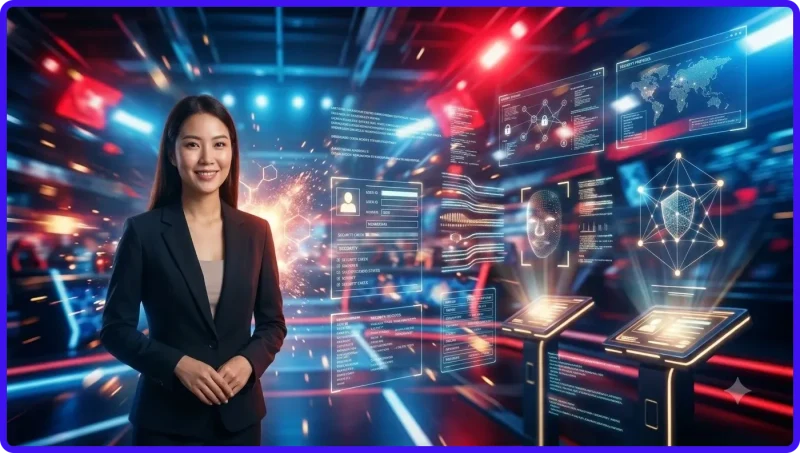 Minh họa yếu tố bảo mật và an toàn khi sử dụng Xác minh danh tính ALO789.
